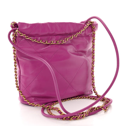 Chanel Shiny Calfskin Quilted Mini Chanel 22 Purple 3 of 10