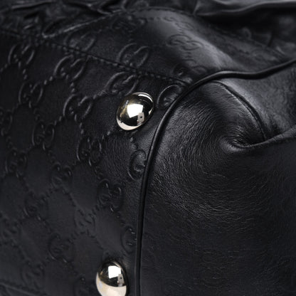Gucci Calfskin Guccissima Large Full Moon Tote Black 14 of 19