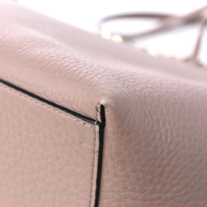 Valentino Garavani Grained Calfskin Rockstud Shoulder Tote Poudre 10 of 14