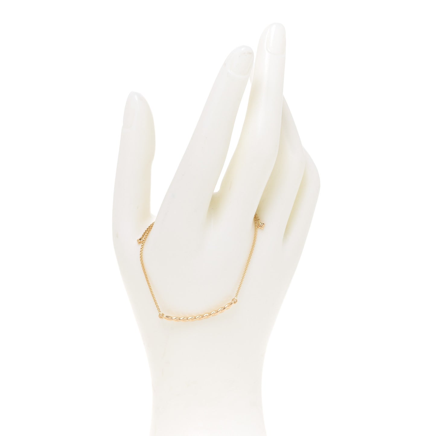 18K Yellow Gold Paveflex Station Bracelet