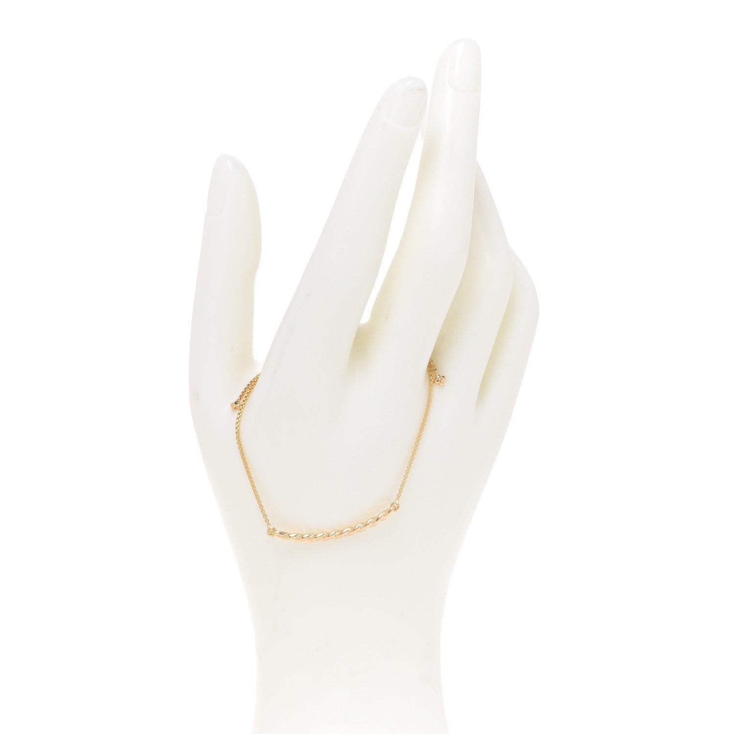 David Yurman 18K Yellow Gold Paveflex Station Bracelet 2 of 4