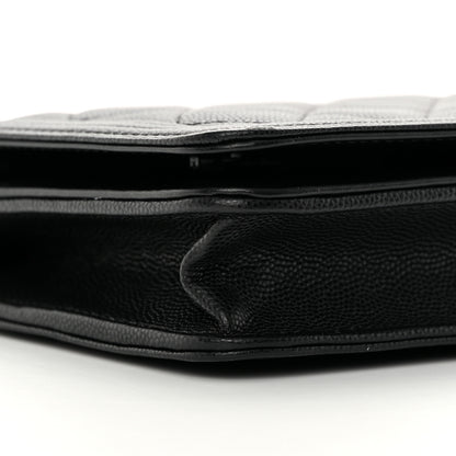 Chanel Caviar Quilted Boy Wallet On Chain WOC Black 10 of 13