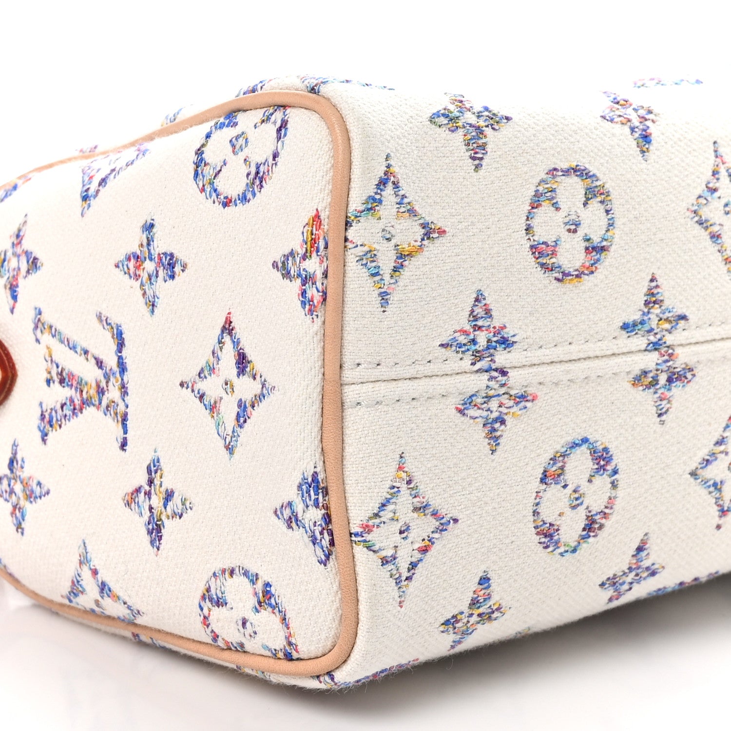 Louis Vuitton Monogram Jacquard Fabric Speedy Bandouliere 20 Multicolor Beige 8 of 9