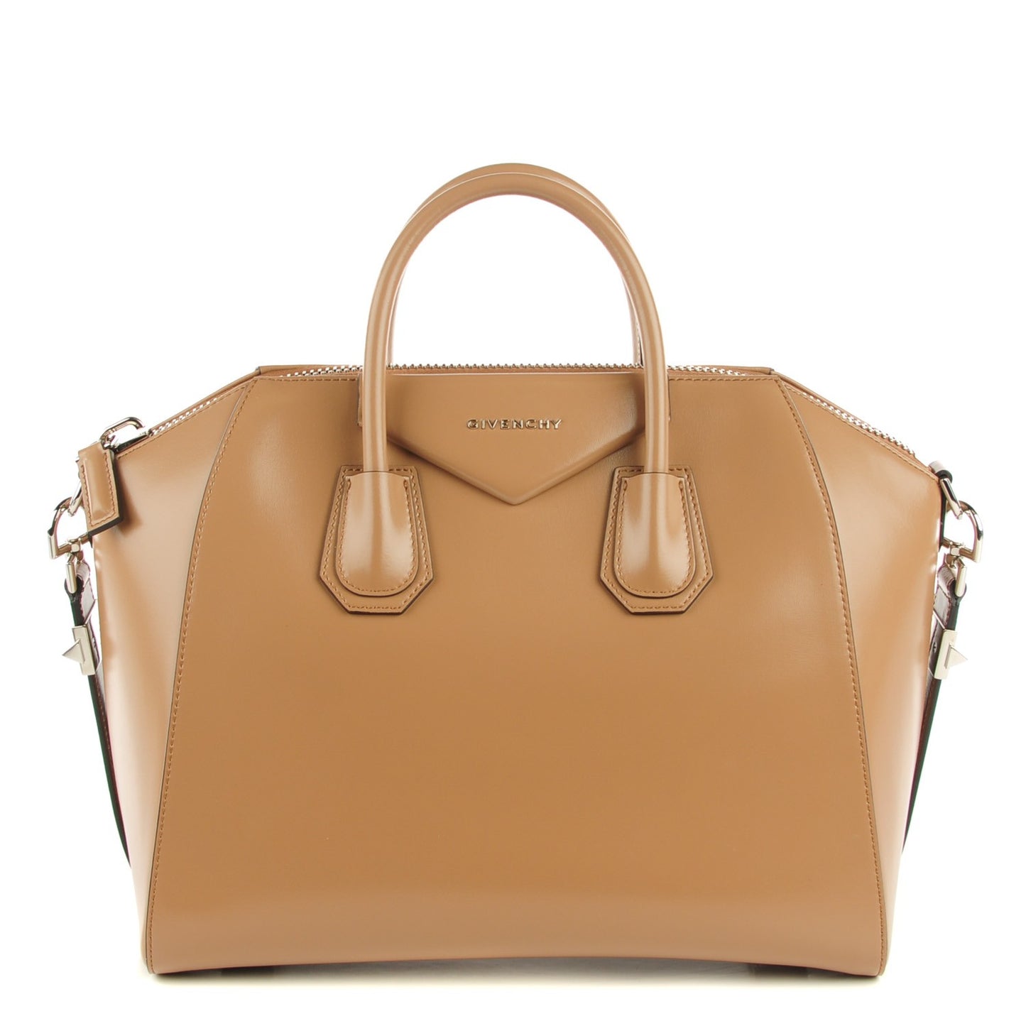 Shiny Lord Calfskin Medium Antigona Dark Beige