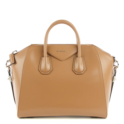 Givenchy Shiny Lord Calfskin Medium Antigona Dark Beige 1 of 9