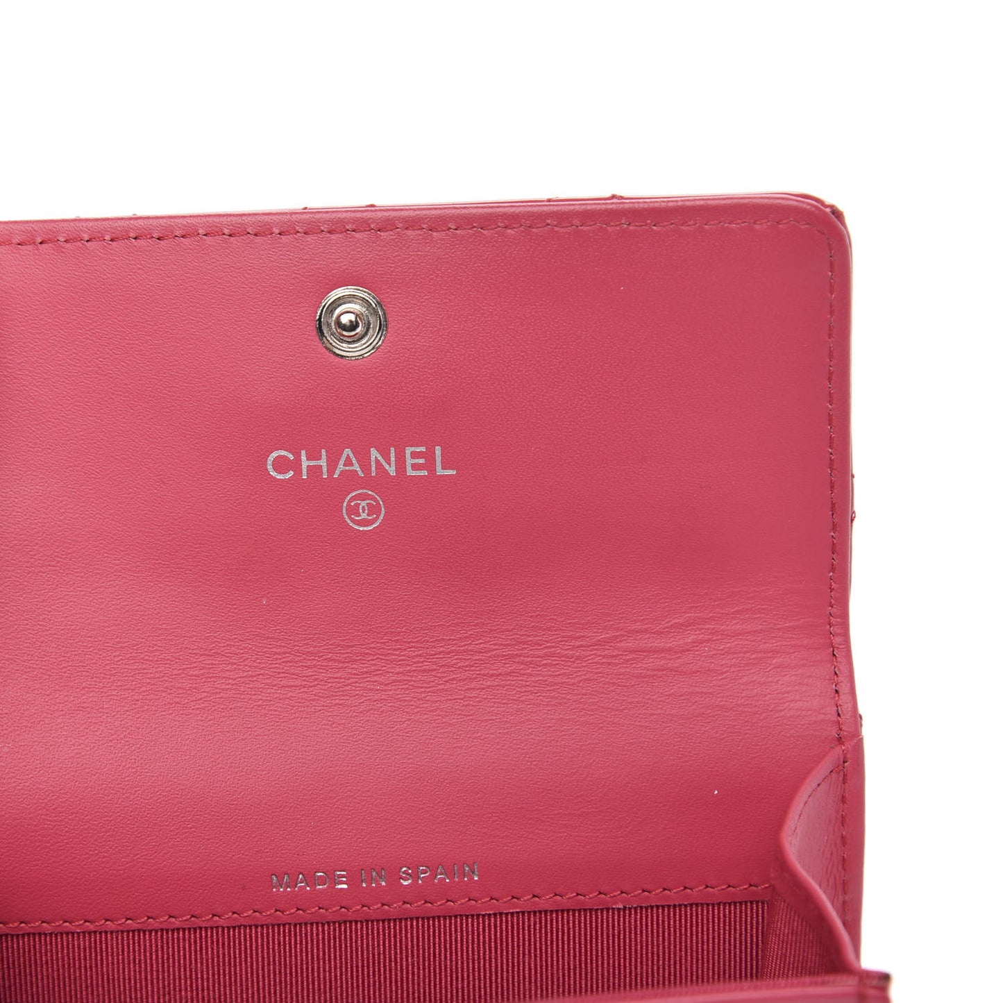 Patent Quilted Reissue Flap Card Holder Pink