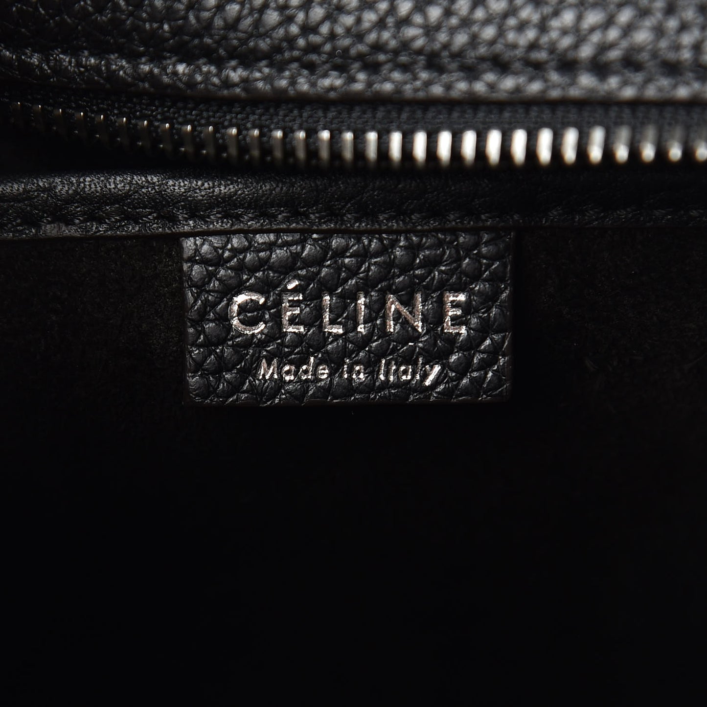 Drummed Calfskin Nano Luggage Black