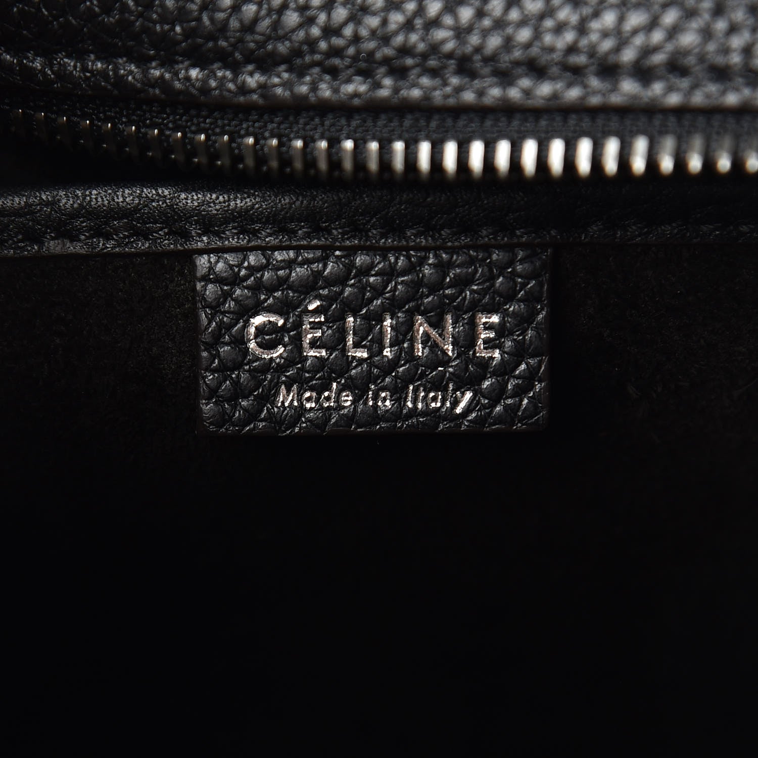 Celine Drummed Calfskin Nano Luggage Black 6 of 8