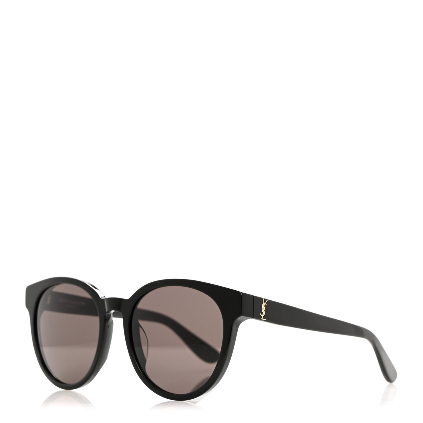 Acetate Round Sunglasses SLM25K Black Black