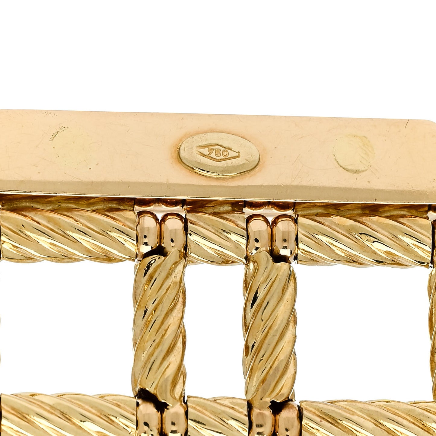 18K Yellow Gold Woven Link Bracelet
