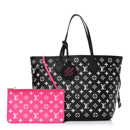 Louis Vuitton Empreinte Spring In The City Neverfull MM Black White Pink 1 of 11