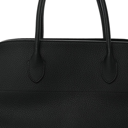 The Row Matte Grained Calfskin EW Margaux Black 7 of 11