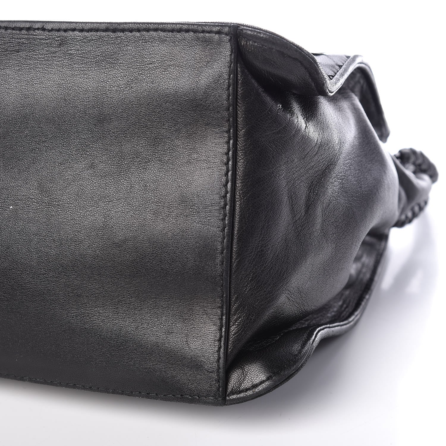 Bottega Veneta Nappa Intrecciato Shoulder Bag Black 10 of 10
