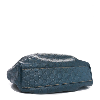 Gucci Metallic Guccissima Medium Sukey Tote Blue 4 of 10