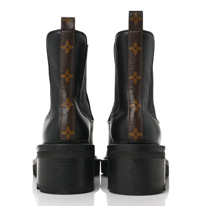 Louis Vuitton Calfskin Monogram Beaubourg Ankle Boots 40.5 Black 5 of 8