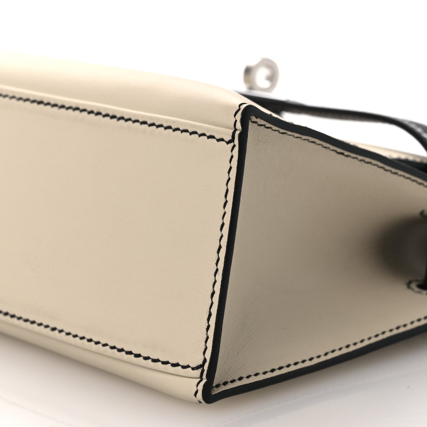 Swift Horseshoe Kelly Pochette Clutch Craie Black