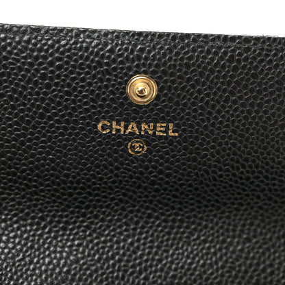 Chanel Caviar Quilted Large Gusset Flap Wallet Black 6 of 11