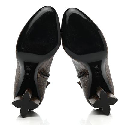 Louis Vuitton Nano Monogram Silhouette Ankle Boots 38.5 5 of 9