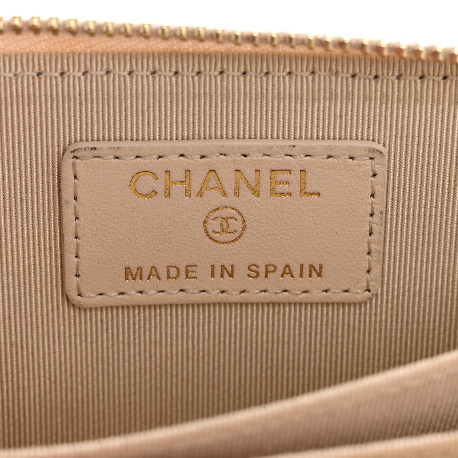 Chanel Caviar Quilted Zip Coin Purse Ivory 6 of 9
