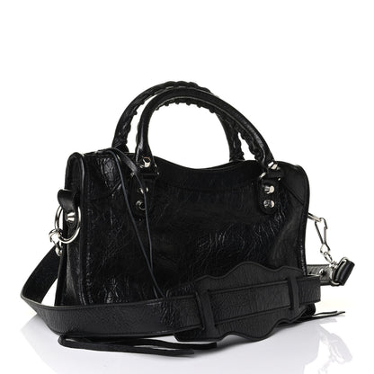 Balenciaga Agneau Classic Silver Hardware Mini City Black 2 of 7