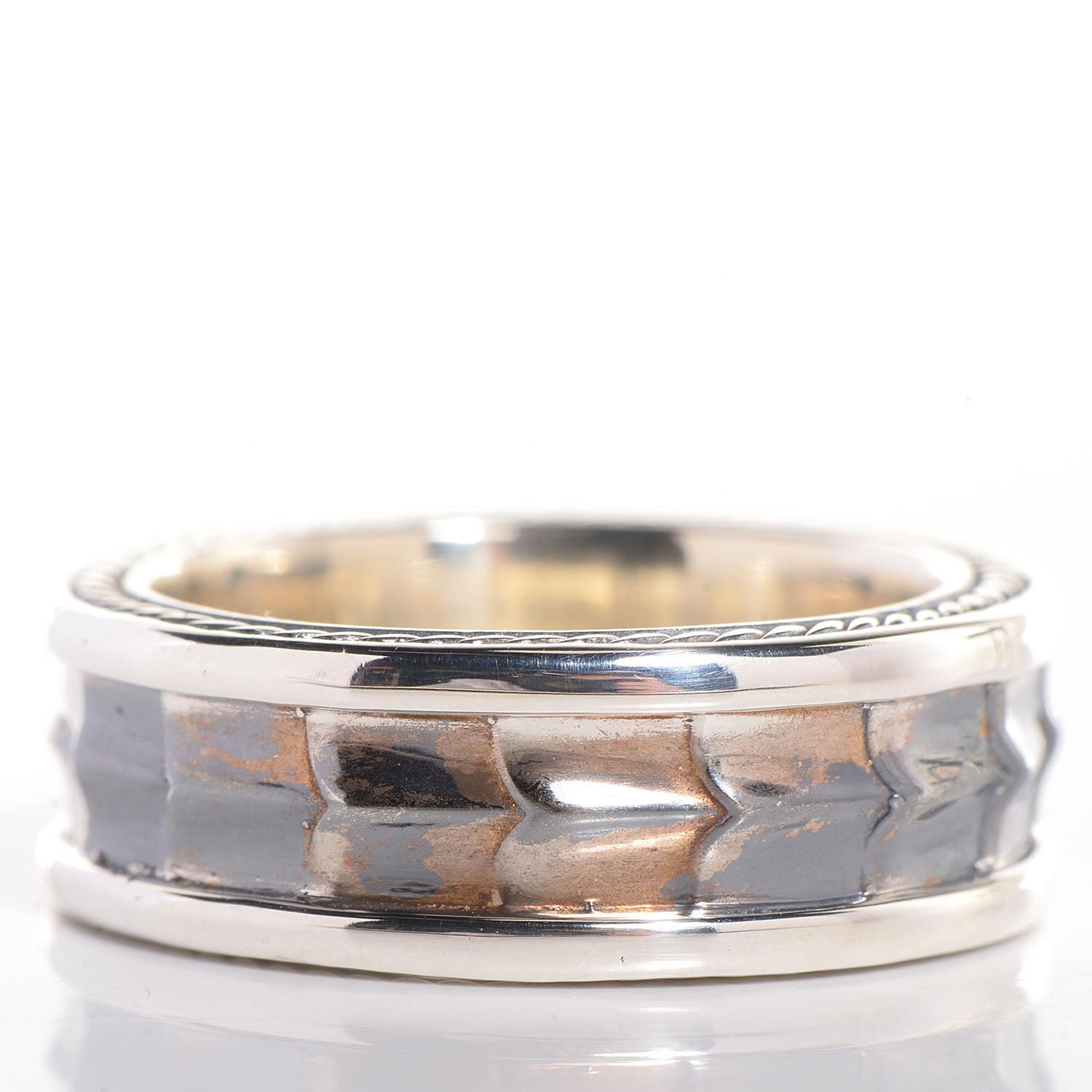 David Yurman Sterling Silver Armory Narrow Band Ring 9.5 3 of 6