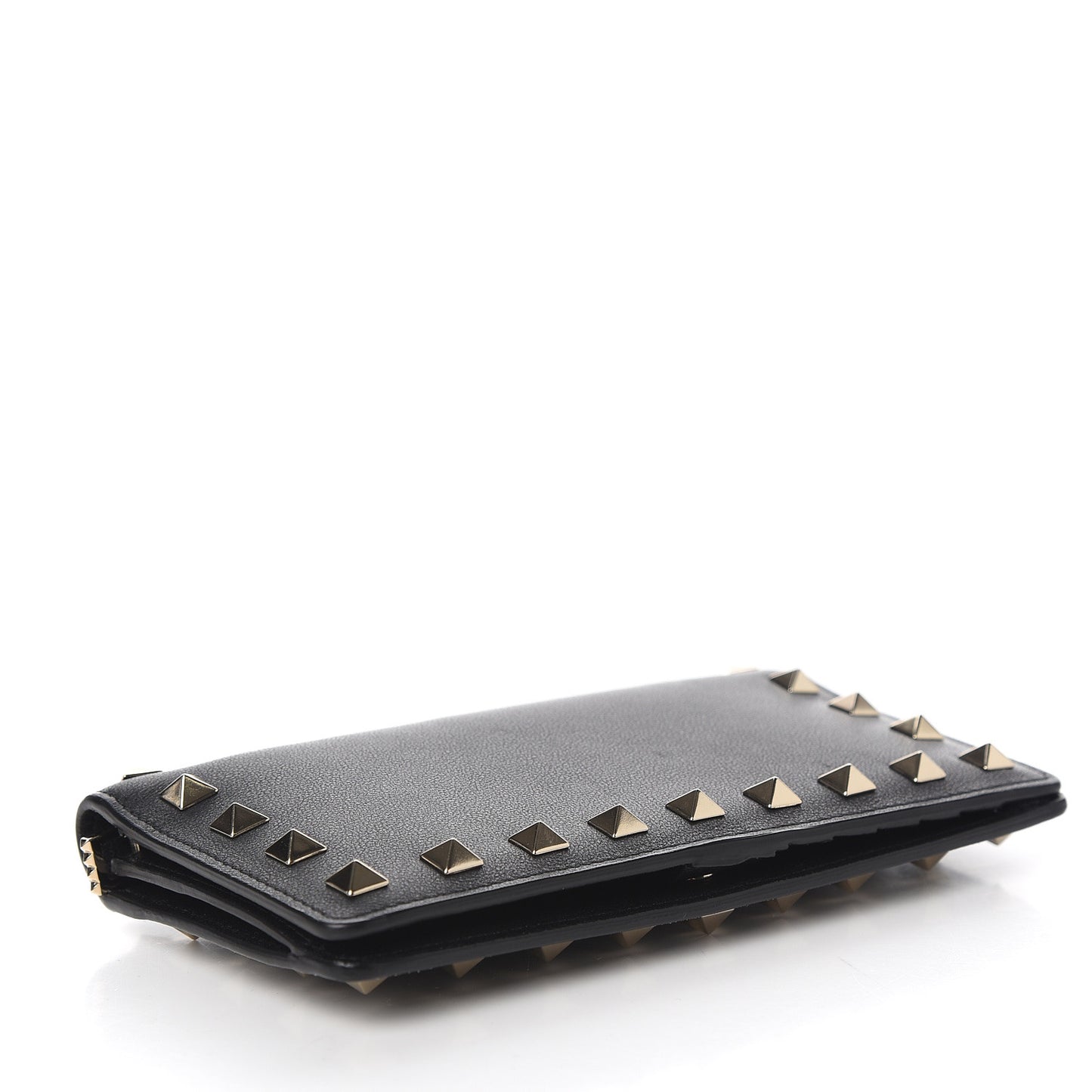 Vitello Rockstud Flap Wallet Black