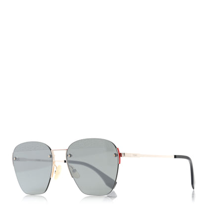 Fendi Metal Mirrored Sunglasses FF M0057/S Silver 1 of 8