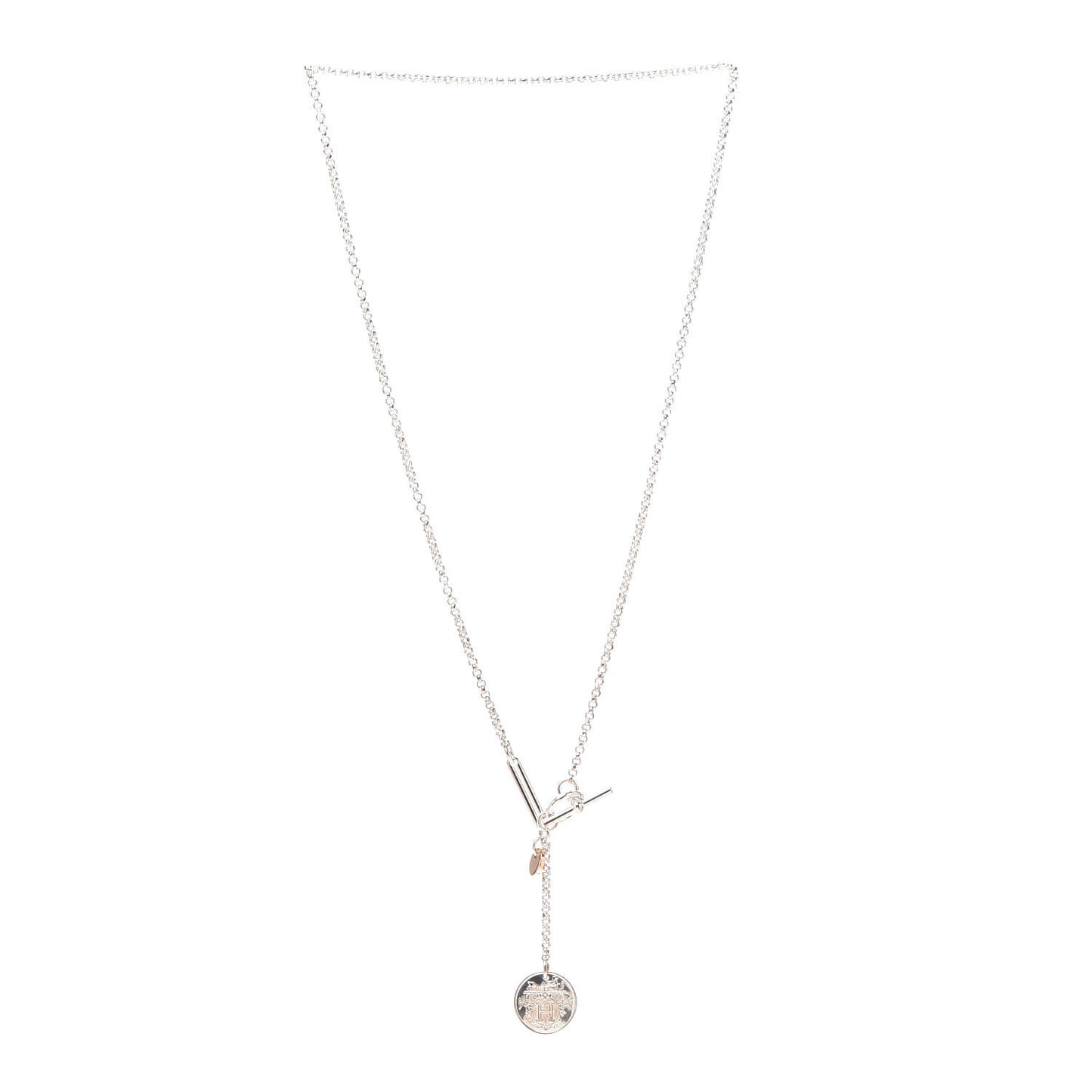Sterling Silver 18K Rose Gold PM Ex-Libris Pendant Necklace