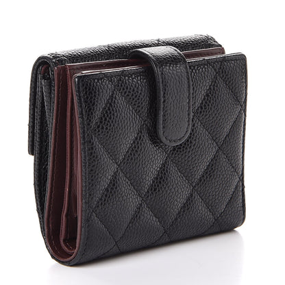 Chanel Caviar Quilted Compact French Flap Wallet Black 3 of 8