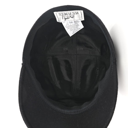 Hermes Cashmere Lambskin Cap 56 Black 5 of 9