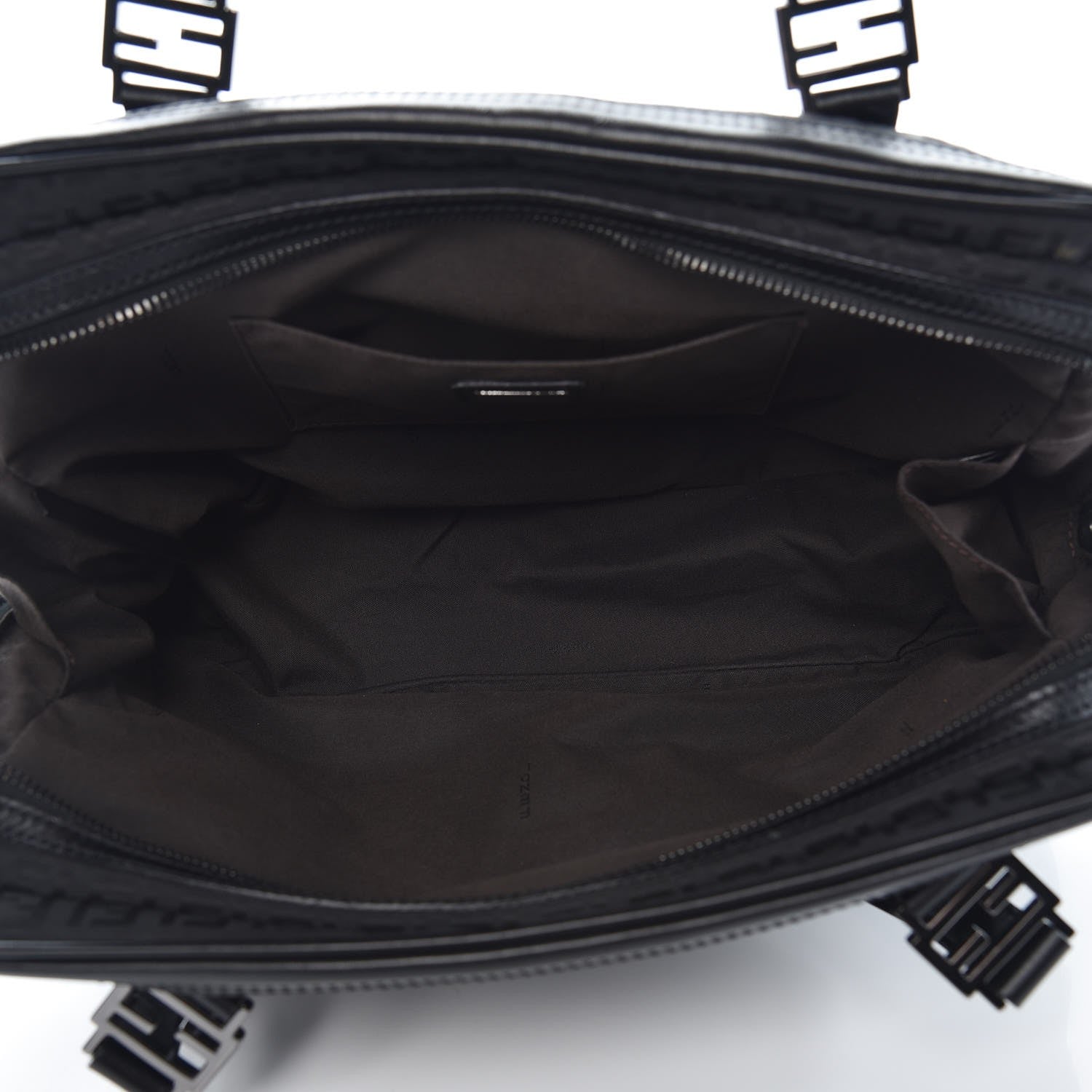 Fendi Zucchino Satchel Black 5 of 11