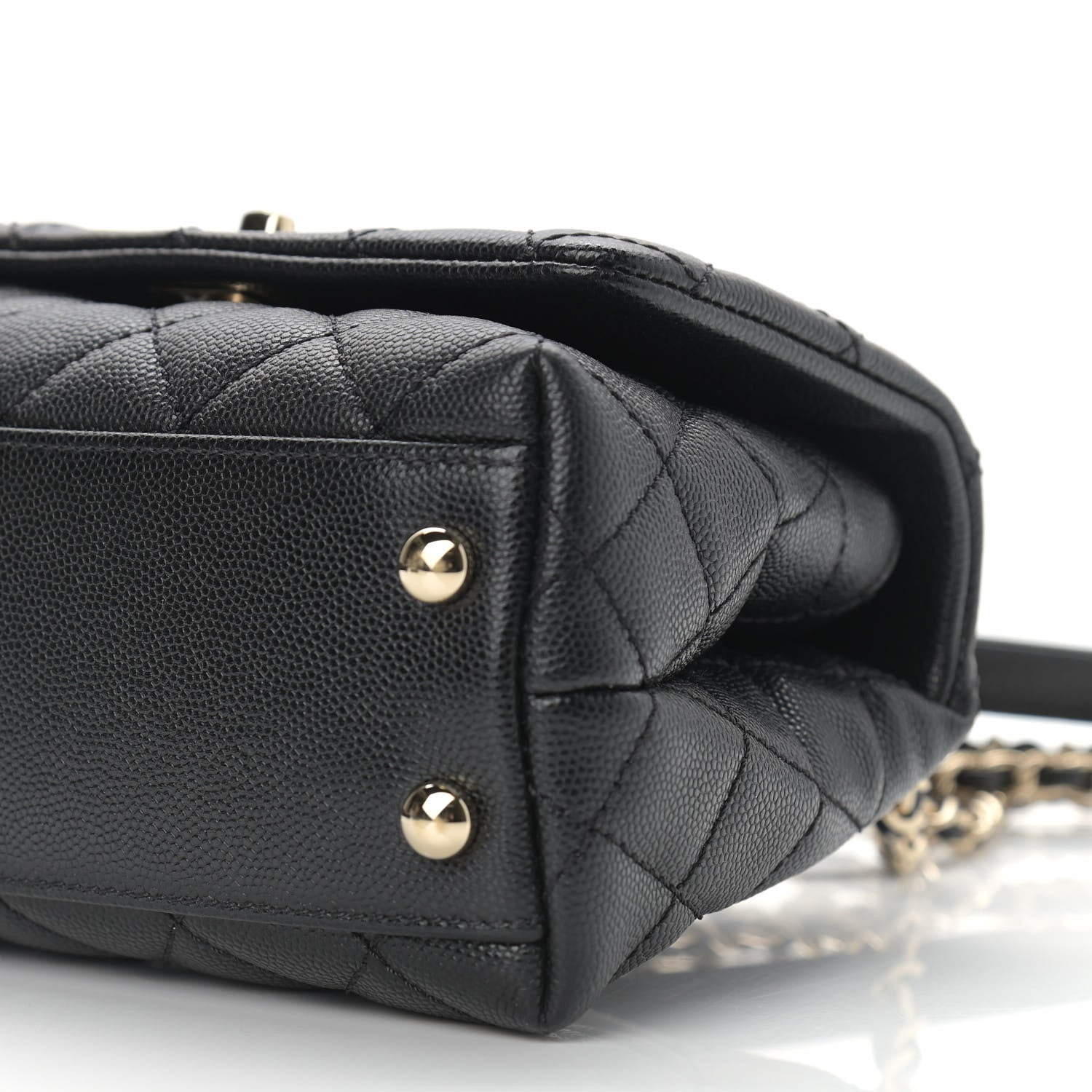 Chanel Caviar Quilted Extra Mini Coco Handle Flap Black 9 of 10
