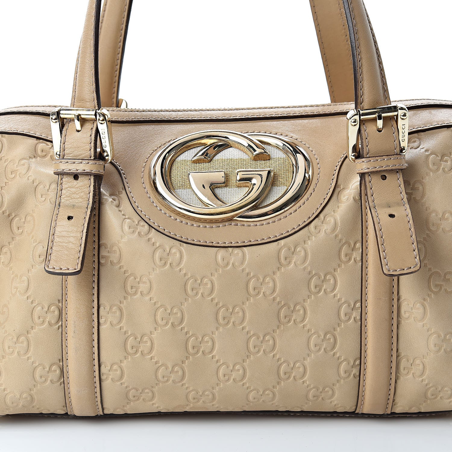Gucci Guccissima Small Britt Boston Beige 8 of 19