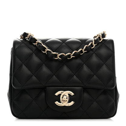 Chanel Lambskin Quilted Mini Square Flap Black 1 of 10