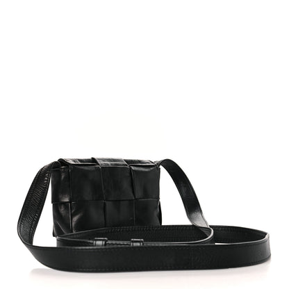 Bottega Veneta Paper Calfskin Maxi Intreccio Extra Mini Cassette Crossbody Bag Black 3 of 8