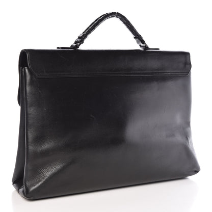 Bottega Veneta Calfskin Intrecciato Briefcase Black 3 of 11