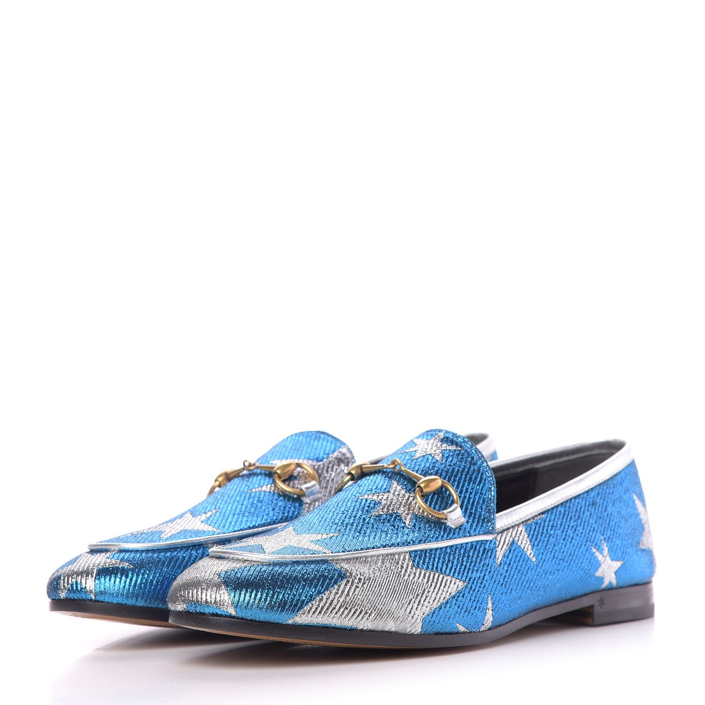 Lurex Calfskin Starry Sky Womens Jordaan Loafers 38 Bluette Silver
