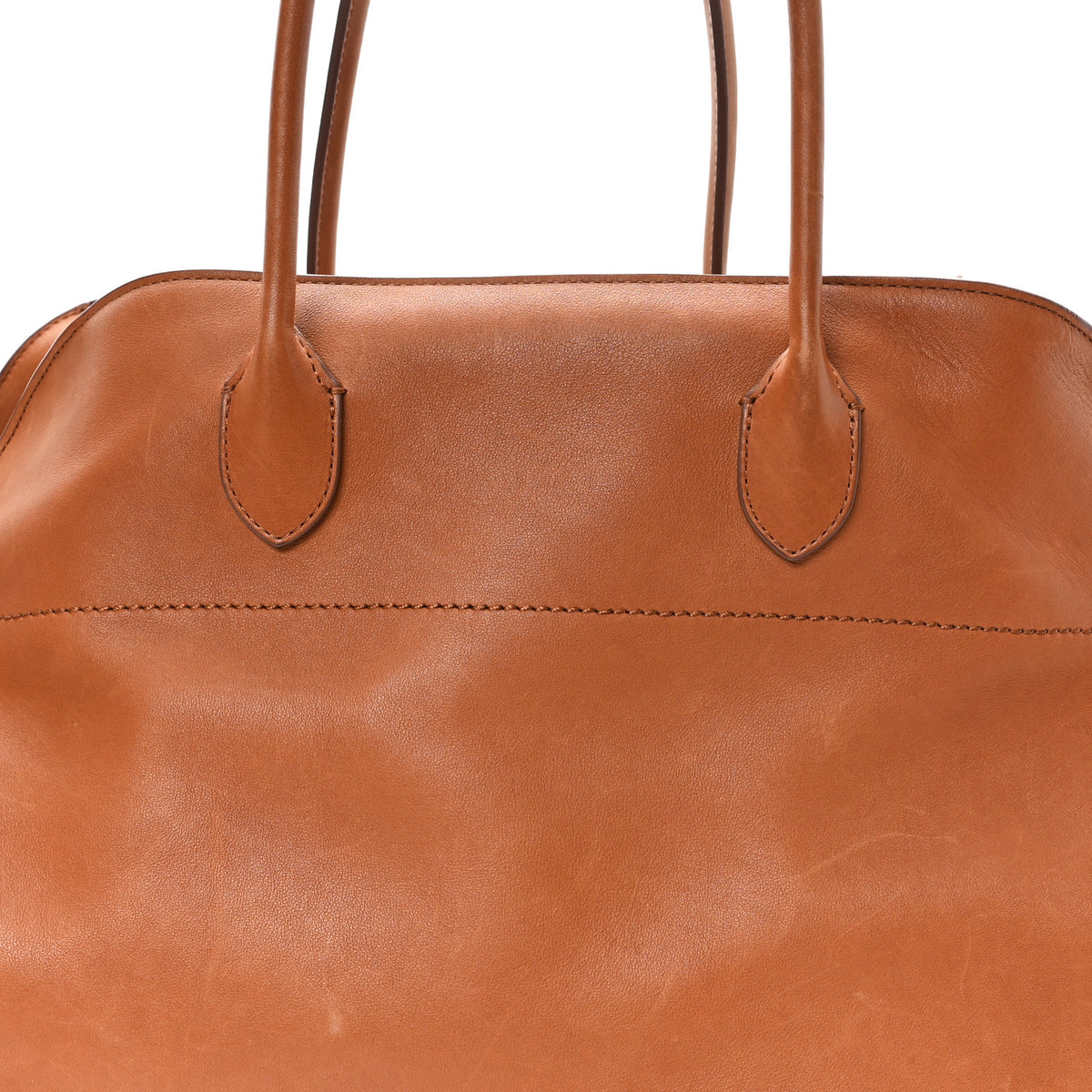 The Row Polished Saddle Calfskin Soft Margaux 17 Cuir 8 of 11