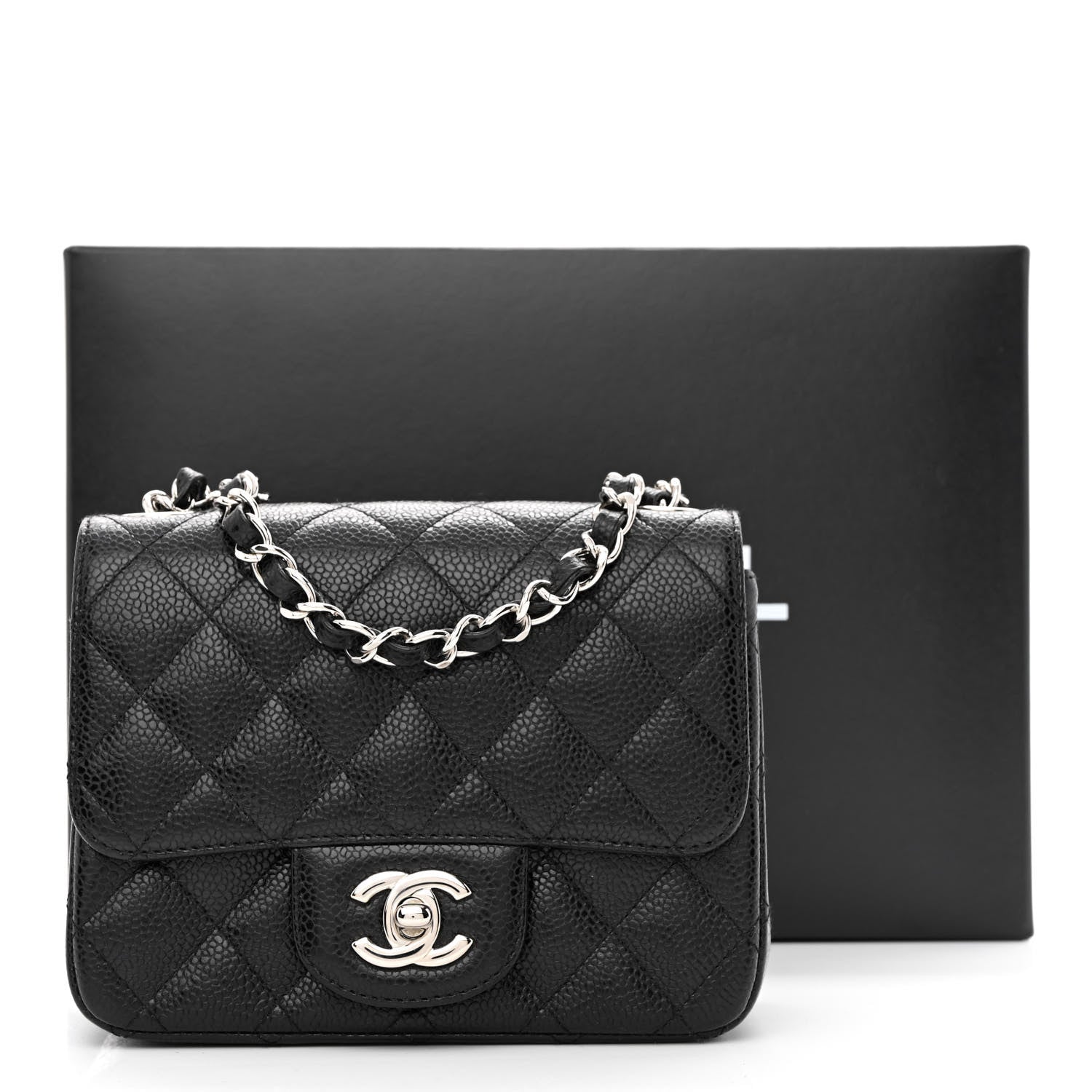 Chanel Caviar Quilted Mini Square Flap Black 10 of 10
