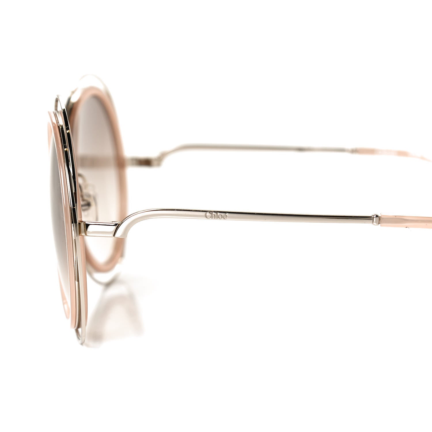 Chloe Oversized Round Carlina Sunglasses CE120SD Peach Pink 8 of 9