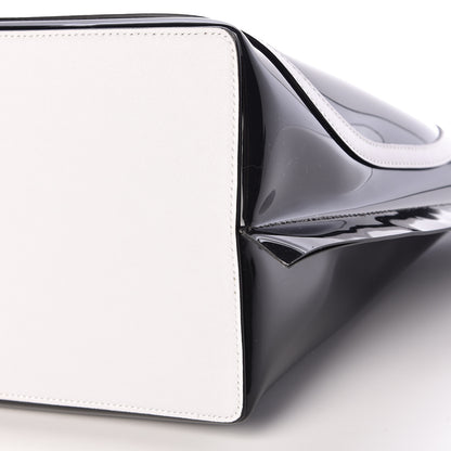 Valentino Garavani Patent Escape Tote Black White 10 of 10