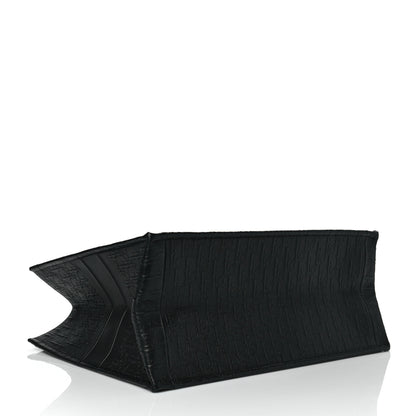 Christian Dior Oblique Calfskin Embossed Medium Book Tote Black 4 of 10