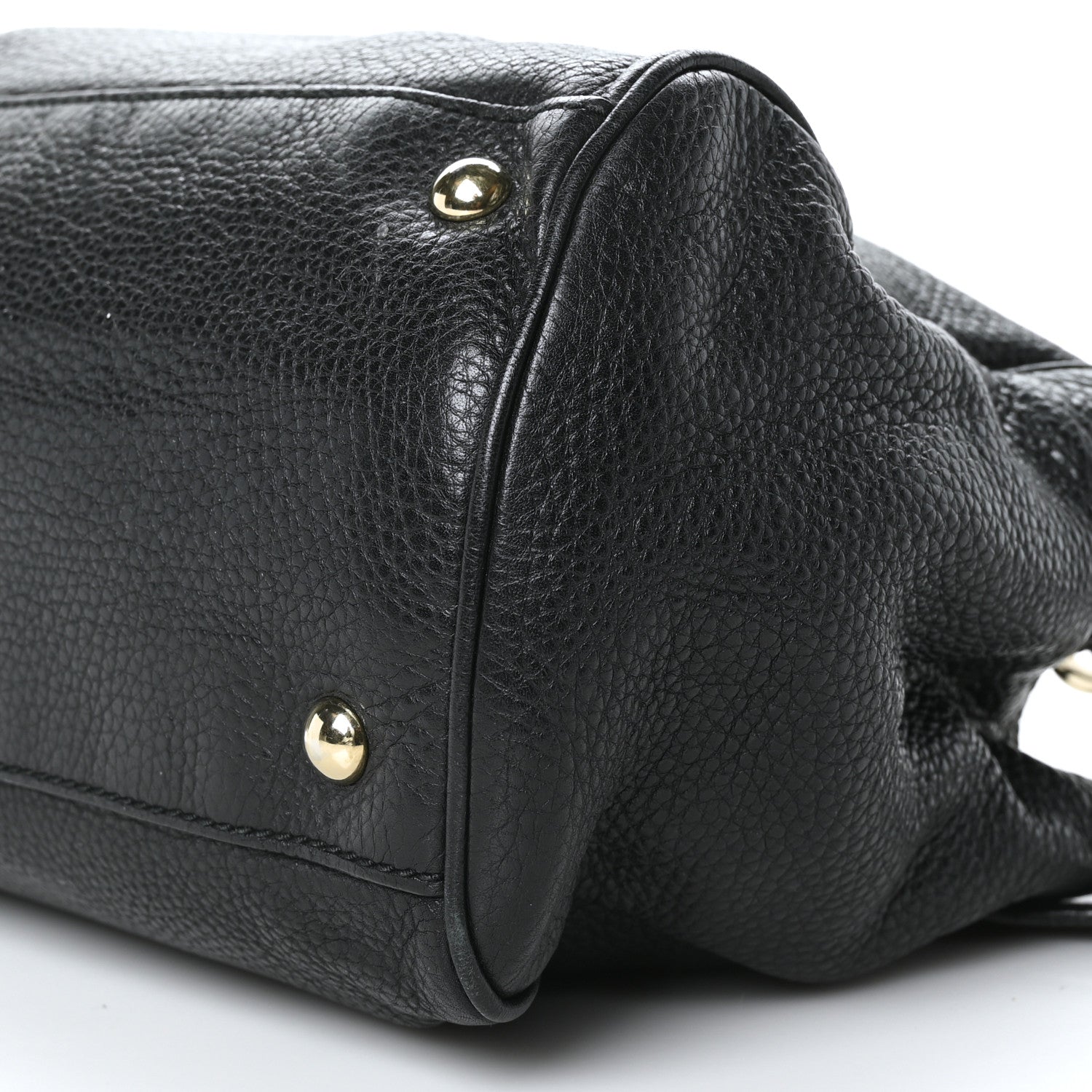 Gucci Pebbled Calfskin Medium Bamboo Shopper Tote Black 11 of 11