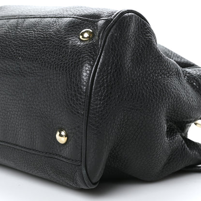 Gucci Pebbled Calfskin Medium Bamboo Shopper Tote Black 11 of 11