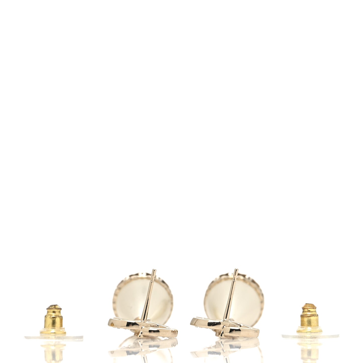 Crystal Pearl CC Fantasy Drop Earrings Gold Black