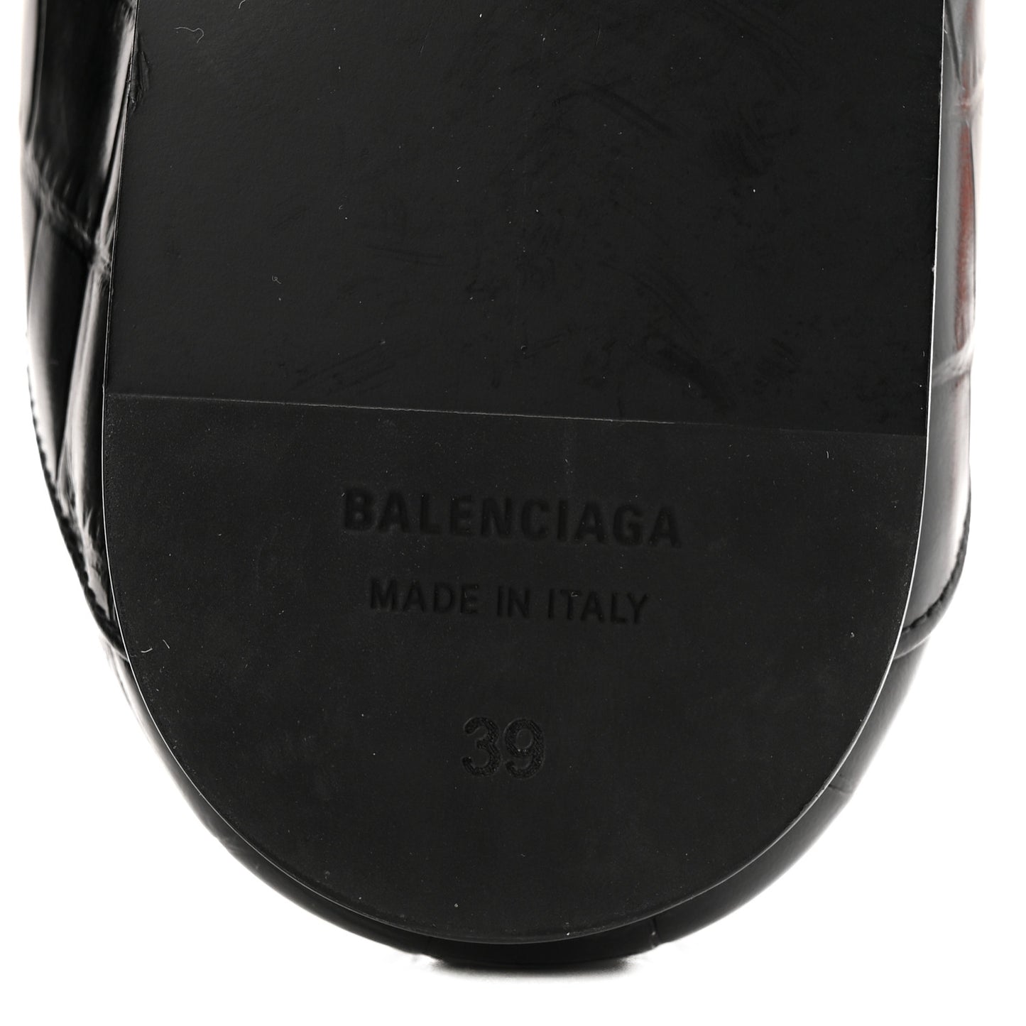 Calfskin Crocodile Embossed Cozy BB Loafer 39 Black