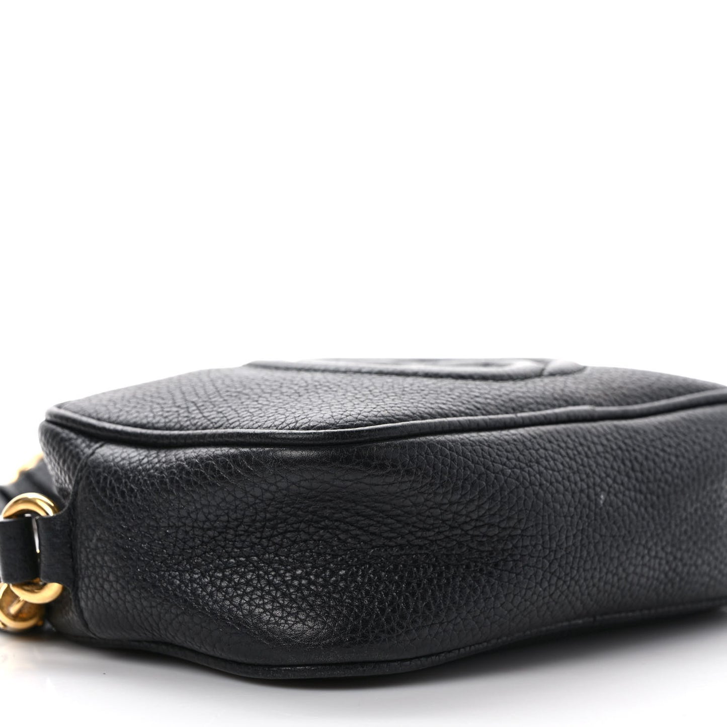 Pebbled Calfskin Mini Soho Disco Bag Black