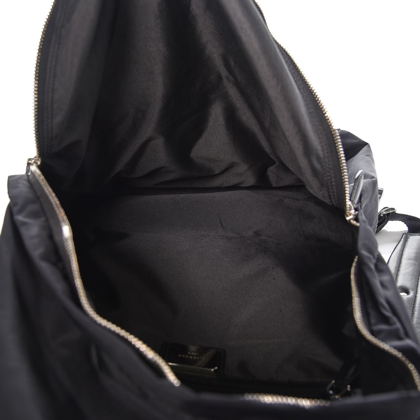 Nylon Calfskin Bull Skull Backpack Black