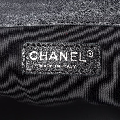Chanel Calfskin Enchained XL Boy Flap Black 6 of 9