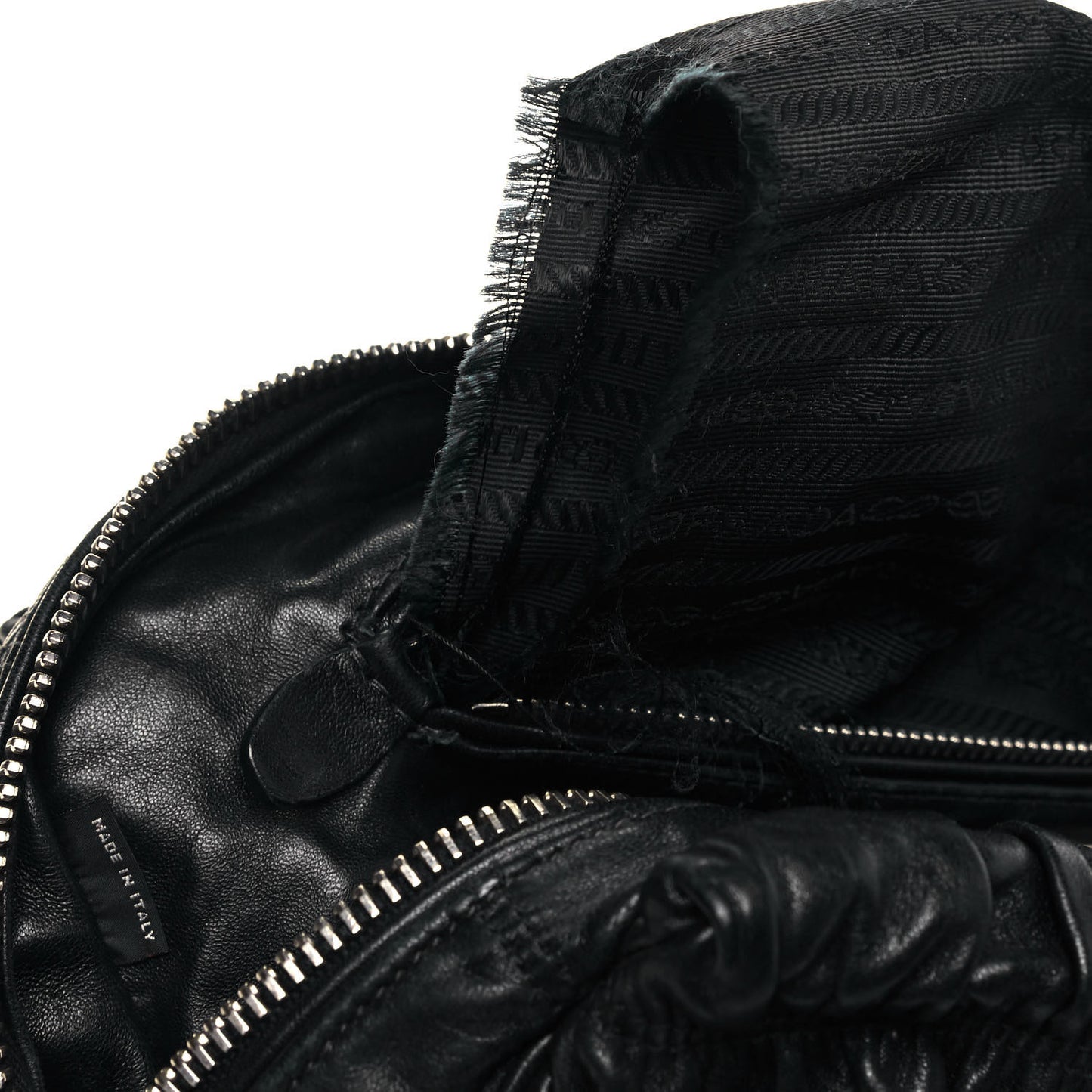 Nappa Gaufre Shopping Satchel Black